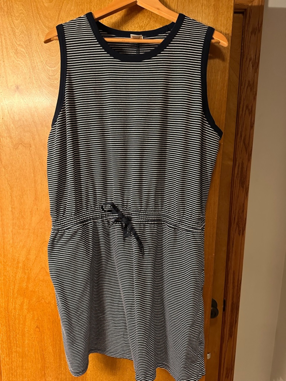 Member’s Mark Striped navy and white drawstring dress